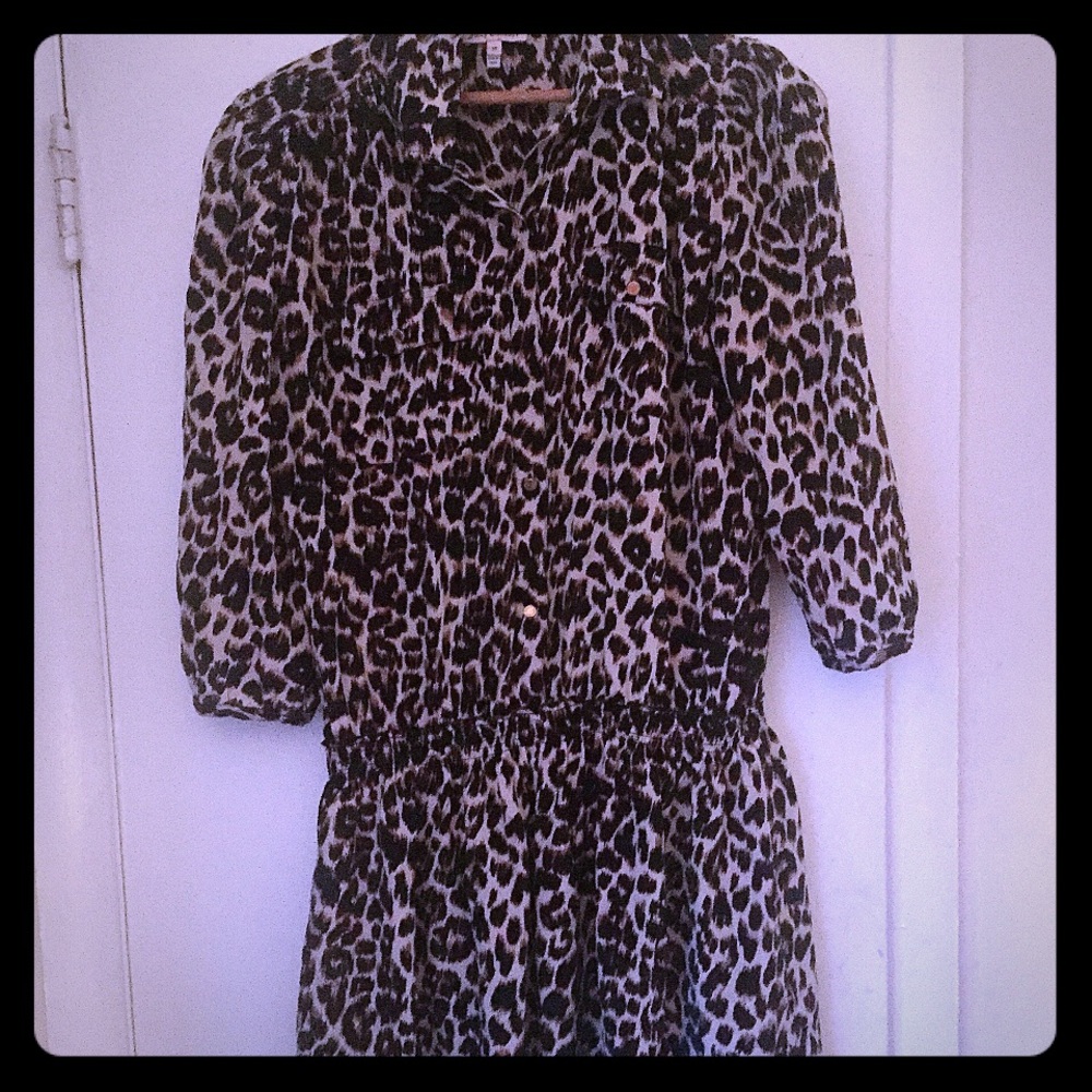 Juicy Couture mini leopard print dress